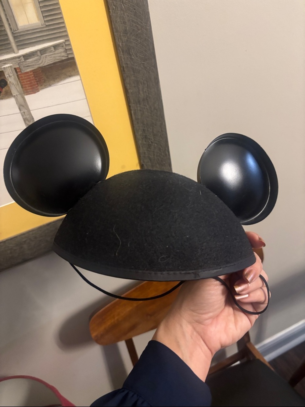 Walt Disney World Classic Mickey Ear Hat - Black with Patch - Picture 2 of 4